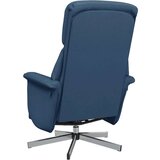  Naslonjač od tkanine s osloncem za noge plavi | shoptok.hr