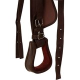 vidaXL Western sedlo, uzda in oprsnica pravo usnje 17" rjave barve | Shoptok.si