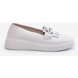 S. BARSKI Light Women's Leather Moccasins on Platform White S.Barski LR590 | shoptok.hr