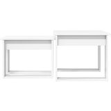  Set kavno mizico 2 pcs Bela Konstruiran les, (5000120318) | Shoptok.si
