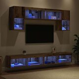 TV zidne jedinice s LED-om 6 pcs Staro drvo Konstruirano drvo | shoptok.hr