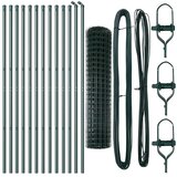  Ograda s postovima Zelena 1,2 x 25 m Čelik i PVC | shoptok.hr