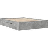  Okvir kreveta boja betona 140x190 cm od konstruiranog drva | shoptok.hr