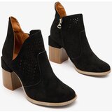 Resti Black women's boots on a post and with a cutout Neafla | ePonuda.com