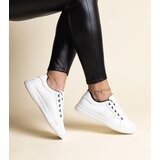 Gemre White eco leather sneakers Cathleen - with black element | Eponuda.ba