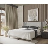 Maison de Rêve Svijetlo sivi tapecirani bračni krevet s prostorom za odlaganje 180x200 cm Musca – | shoptok.hr