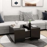  Stolić za kavu crni 60 x 60 x 38 cm od iverice Cijene
