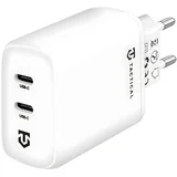 omrežna polnilnica 2x USB-C - 40W - Bela
