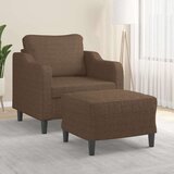 vidaXL Fotelj s stolčkom za noge rjav 60 cm blago, (20910211) | Shoptok.si