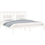  Posteljni okvir bel iz trdnega lesa 180x200 cm 6FT, (20646540) | Shoptok.si