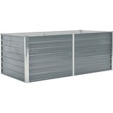 vidaXL Dvignjeno cvetlično korito 160x80x45cm pocinkano jeklo sivo | Shoptok.si