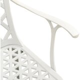  5-dijelni bistro set od lijevanog aluminija bijeli | shoptok.hr