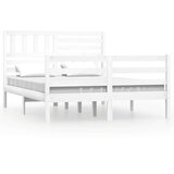  Posteljni okvir bel iz trdnega lesa 120x190 cm 4FT, (20646760) | Shoptok.si