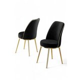 Hanah home set 4 stolice pefa black gold Cene