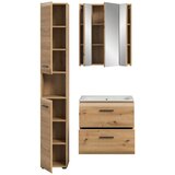 MID.YOU Kopalnica Z Umivalnikom Ice, Barva Hrasta, 3-Delna | Shoptok.si
