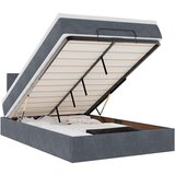 vidaXL Otomanski posteljni okvir z vzmetnico siv 120x200 cm žamet | Shoptok.si