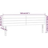  Uzglavlja 2 kom smeđesivi 80x5x78/88 cm od tkanine | shoptok.hr