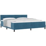 vidaXL Box Spring postelja z ležiščem temno modra 200x200 cm žamet, (22052263) Cene