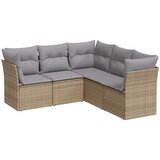  5-dijelni vrtni set sofa s jastucima bež od poliratana | shoptok.hr