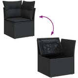vidaXL 6-dijelni set vrtnih sofa s jastucima crni od poliratana | shoptok.hr