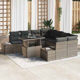  Sjedeća garnitura za vrt 9 kom. Siva poliratan 100 x 55 x 73 cm | shoptok.hr