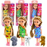  Set mini lutke u haljini sa psom 14,5 cm mix Cijene