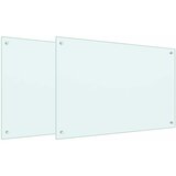  Kuhinjski zid 2 pcs Bijelo 90 x 60 cm Staklo otporno na udarce | shoptok.hr