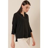 By Saygı Polo Neck Three Quarter Sleeve Ayrobin Blouse | Shoptok.si