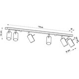  Sollux SL.0333 - Reflektorsko svetlo RING 6L 6xGU10/10W/230V belo | Eponuda.com