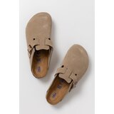 Birkenstock Sneakers Boston Soft Footbed Velvet Leather Taupe EUR 40 | Shoptok.si