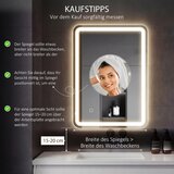  Kupaonsko ogledalo s osvjetljenjem dodirno antifog 60x80 cm srebrno | shoptok.hr