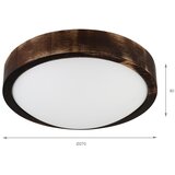  plafonsko svetlo oak smoky slim 1xE27/15W/230V prečnik 27 cm hrast/tamno braon | Eponuda.com