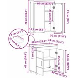  Set namještaja za kupaonicu TULUM 3 pcs Crna 60 x 34 x 63 cm | shoptok.hr