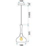 Toolight privjesak svjetiljka APP281-1CP | shoptok.hr