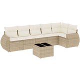  7-dijelni set vrtnih sofa od poliratana s jastucima bež | shoptok.hr