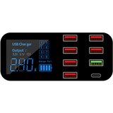 Dardanar Multi-port USB polnilec z LCD zaslonom, pametni telefon, večnamenski avtomobilski polnilec, (21199699) Cene