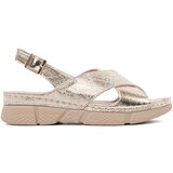GOODIN Gold flat sandals Cijene