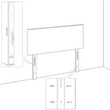  Uzglavlje Tamno plava 144 cm Baršun - Tamno plava 140 cm Nizak uzglavlju | shoptok.hr
