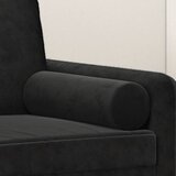  Ukrasni jastuci 2 kom crni Ø 15 x 50 cm baršunasti | shoptok.hr