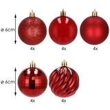  Kuglice za božićno drvce 6 cm 20 kom. crvene | shoptok.hr