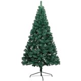 vidaXL Umjetna polovica božićnog drvca sa stalkom zelena 150 cm PVC | shoptok.hr