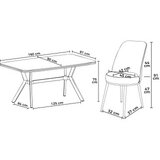 Hanah home Trpezarijski set, 5 dijelova, svijetlozelena Slike