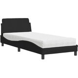 Krevet s madracem Dover crni 80 x 200 cm od tkanine | Eponuda.com