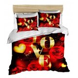 Lessentiel Maison set posteljine 161, 200x220cm, crna i crvena | Eponuda.ba