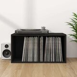 vidaXL Kutija za pohranu vinilnih ploča crna 71 x 34 x 36 cm drvena Cijene