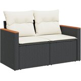  14-dijelni set vrtnih sofa s jastucima poliratan crni | shoptok.hr