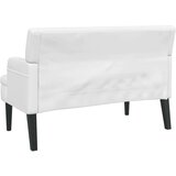 vidaXL Klop z naslonom bela 112x65,5x75 cm umetno usnje | Shoptok.si