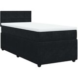 vidaXL Box spring krevet s madracem crni 100x200 cm baršunasti | shoptok.hr