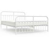  Metalni okvir kreveta uzglavlje i podnožje bijeli 183x213 cm | Eponuda.com