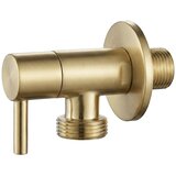 REA Bath Kotnični ventil 1/2" x 3/4" Brush Gold | Shoptok.si